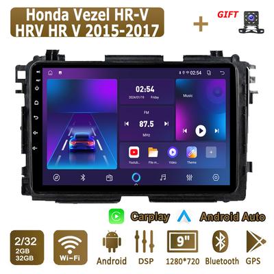 Android Carplay Car Radio For Honda Vezel HR - V HRV HR V 2015 - 2017 Multimedia Player Head Unit Stereo GPS Navigation BT WIFI 2+32GB