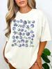Fresh Blueberry Fruit Printed Tshirt Fashion Women Graphic Tees Sportswear O Neck Personality Shirt Short Sleeve Casual Top Y2k