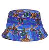 XUANCUI Herstellung Sommer Outdoor Freizeitkappe Allover Print Erdbeerfrucht Fischerhut