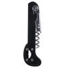 2 Pcs Black Multifunctional Red Wine Bottle Opener Three In One 5.7 Inches Red Wine Bottle Opener Stainless Steel Bottle Opener