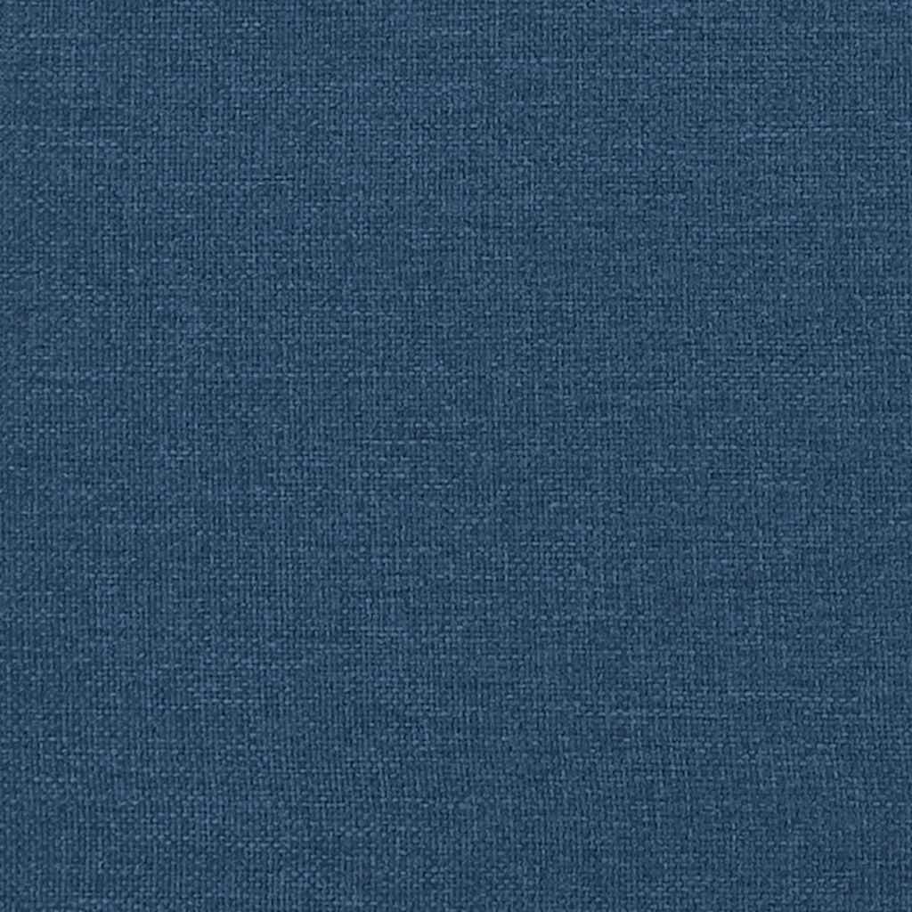 Box Spring Bed with Headboard Blue 140 x 190 cm Fabric