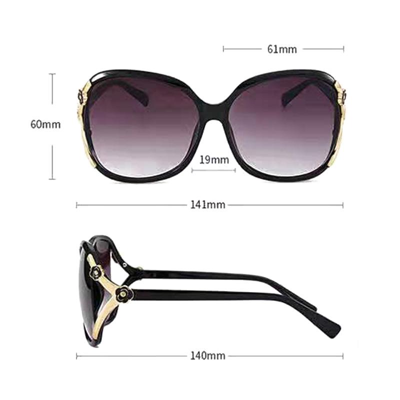Women'S Sunglasses Camellia Net Red Sunglasses Large Frame Glasses